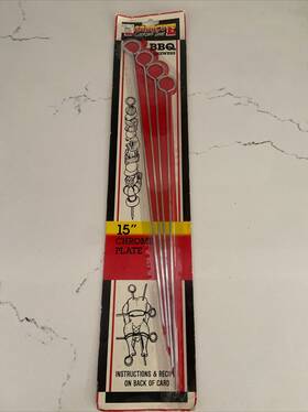 Westwood 192514000482 Vintage 4 Piece Chrome Plate Bbq Skewers 15 Inch Long New Nib