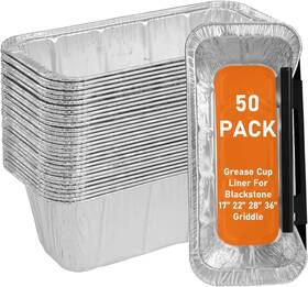 Cup50 Whaleme 50-pack Blackstone Griddle Accessories 5017 Grease Cup Liners Aluminum