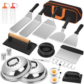 Wil-053 Wildone 25pcs Griddle Accessories Set Flat Top Grill Tools With Spatulas And Cover