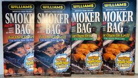2poultry Williams 041149131880 Alder Wood Chips Smoker Bag 2 Beef/porkgrill New Lot Of 4