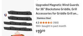 Ktm-wg-28 Wind Guard For Blackstone 28 Griddle Guards 28in Accessories Magnetic Screens