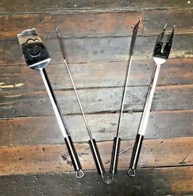 Wmf 744004095265 German Brand 3 Piece Bbq Barbecue Grill Set Spatula Fork And Tongs Nib