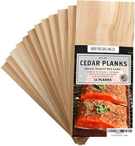 Wood Fire Grilling Co. 313102670690 12 Pack Cedar Planks For Salmon And More - Sourced Made In The Usa