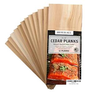 Wood Fire Grilling Co. 445051164173 12 Pack Cedar Planks For Salmon And More - Sourced Made In The Usa