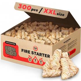 Woodover 820284050029 300 Pcs Fire Starters For Campfires Charcoal Starter Fireplace Woo