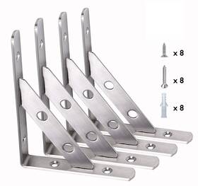 Wszd 303277272485 Wszda 8 Inch Heavy Duty Shelf Brackets 200x135mm 4 Pieces Of Stainles... Fast Ship