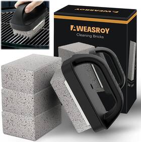 Wz-gcs-4 Wzporzst Grill Cleaning Brick With Handle Heavy Duty Pumice Stone For Bbq Grills Easy Re