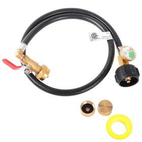 Hao-h-920-s-a-4 Xchqgc 3 Feet Propane Refill Adapter Hose With Gauge And On/off Black