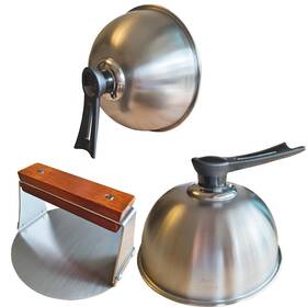Xoiepze 783970241177 6 Inch Heavy Duty Smashed Burger Press And Melting Dome Set Stainless Steel Smasher