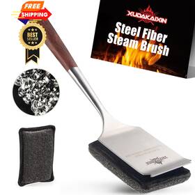 Xudakaixin 717097944819 Bristle-free Steam Cleaning Grill Steel Fibers Brush