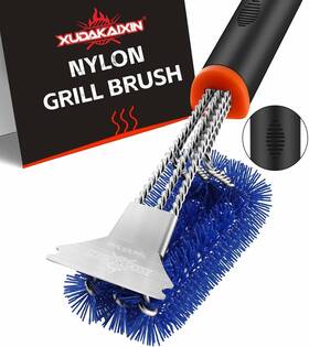 Xudakaixin 717097944956 Grill Brush And Scraper Safe Nylon Bristles Barbecue Triple Scrubbers Cleaning