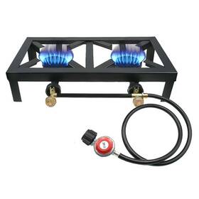 Yp-1831 Yadpung Portable Double Burner Outdoor Gas Stove Propane Cooker With Adjustable 0-20p