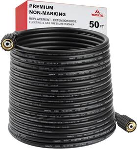 Pwh3050ah Yamatic Pressure Washer Hose 50ft 1/4 Inch Kink Resistant M22 Brass Black