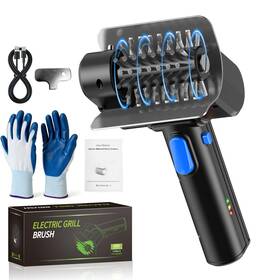 Rc-4ba Yeblem Electric Grill Brush With Dual Safety Lock Cordless Bbq Cleaner 550