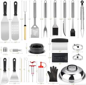 Yekale 214129841639 Griddle Accessories Kit 144 Pcs Grill Tools Set For Blackstone And Camp
