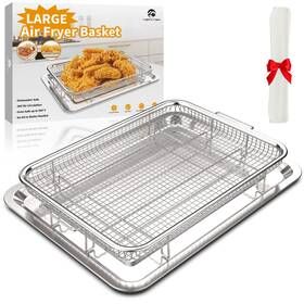 Cb-90010710 Yepater Air Fryer Basket For Oven 15.7 Inch X11.6 Large With 30 Pcs Parchment Paper Stainless