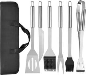 Yjhole 313025487481 7pc Bbq Grill Tool Set Outdoor Utensils Spatula Tongs Brush Knife Fork Kit