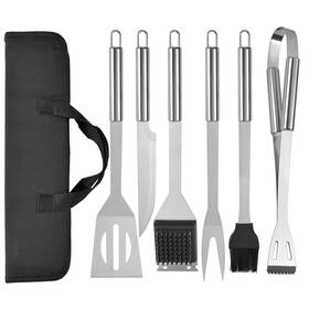 Hl001 Yjhole Best Tools For Outdoor Grill 7pcs Bbq Utensils With Tong Fork Spatula Basting