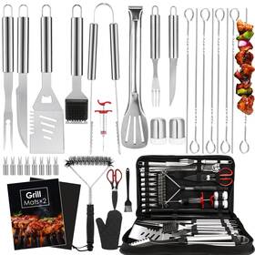 Bmsk-071 Yoehka 34-piece Bbq Grilling Tool Set Heavy Duty Stainless Steel With Carry Bag