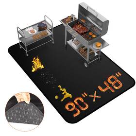 Gm-48 Yoosoway Large 90 Inch 48 Under Grill Mat For Outdoor Fireproof And Oil-proof Bbq