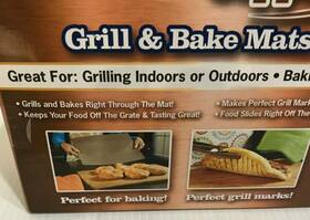 B01n12mih5 Yoshi Copper Bbq Grill Mat Non Stick Baking Mats Reusable Set As Seen On Tv 2
