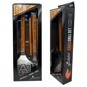 Youthefan 814357016634 Ncaa Auburn Tigers Classic Series 3-piece Bbq Set Stainless Steel