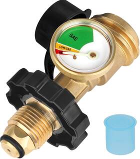Rvb-yk01-1 Ysd Upgraded Pol Propane Tank Adapter With Gauge Converts Lp Service