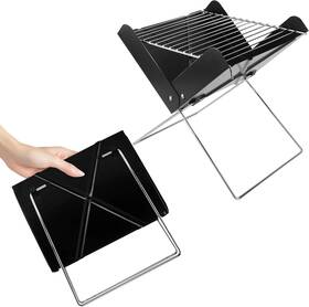 Glgrillxfold12bv3 Yssoa 12ft Portable Charcoal Barbecue Grill - Folding 12 Inch Regular Black