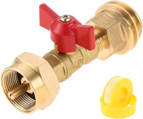 Yu-astro 445002724760 Propane Adapter 20lb To 1lb Converter With Valve 20 Lb 1 Tank