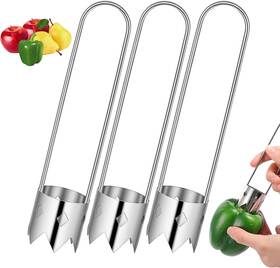 Gj71v0xw Yuanchu 752700 1 3 Pcs Bell Pepper Seed Corers Stainless Steel Corer Tool Silver