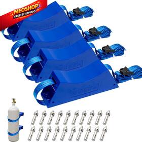 Yf1526-0402 Yufanya 4pcs Cylinder Wall Mounted Bracket Propane Tank Holder Gas Blue