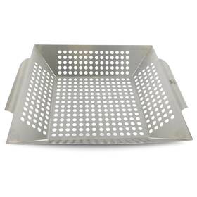 B00np5sdss Yukon Glory Large Grilling Basket For Vegetables Fish Etc. Made Of Premium Stainless Steel