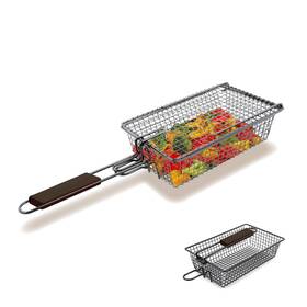 Yg-5001f Yukon Glory Premium Grilling Basket Vegetables Seafood Poultry Meats Locking Flip