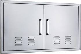 Skm-42w21h-tf Yuxiangbbq Vented Outdoor Kitchen Doors-42 W X 21 Inch H-stainless Steel Bbq Double Access Door