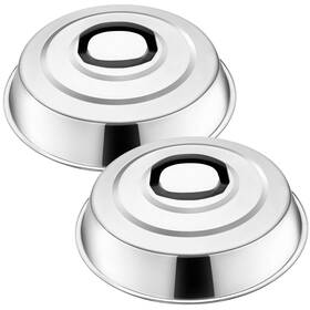 Zt-2023 Zacfton Round Basting Cover - 2 Pieces 12.2 Inch Metal Steamer Dome Grill Accessorie