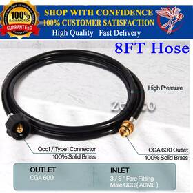 8ft-lp-hose Zecico 8ft Propane Tank Adapter Hose 1lb To 20lb Converter For Qcc1 Type1 Lp Gas Grill