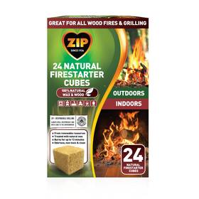 100536000 Zip Natural Firestarter Cubes 24 Count White Label