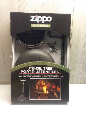 44031-c Zippo Outdoor Utensil Tree Campfire Bbq Cooking Organizer Stand New In Box