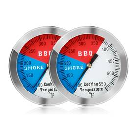Zoedo 313112054077 Bbq Thermometer Gauge 2in Stainless Steel Grill Smoker Temp Meter 2pk