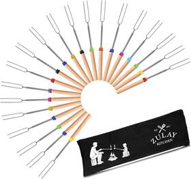 Zulay Kitchen 195702022808 Sturdy Marshmallow Sticks For Fire Pit Extra Long - Smores