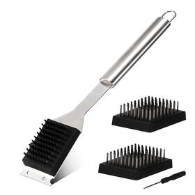 Zxmissu 767659525956 16.5 Inch Grill Brush And Scraper With 2 Replacements 1 Screwdriver Wire B