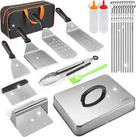 Fx007 Zycbernoi Griddle Accessories Kit 22 Pcs Flat Top Grill For Blackstone Camp Chef Metal
