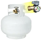 11 Lb Squatty Steel Refillable Propane Cylinder With Opd Valve & Built Gauge. Fixed Price $109.95.