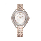 Swarovski Crystalline Quartz Rose Gold Steel Accent Watch W/ Box. Fixed Price $260.00.