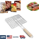 Bbq Net Barbecue Grilling Basket Steak Meat Fish Vegetable Holder Tools. Fixed Price $7.92.