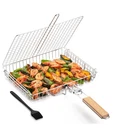 Unco- Bbq Grill Basket With Wooden Handle, 1 Pack, Color. Fixed Price $25.78.