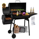 Bbq Charcoal Grill Offset Smoker 823 Sq Cooking Surface Outdoor Black. Fixed Price $194.01.