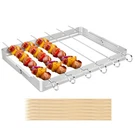 Unicook Stainless Steel Bbq Shish Kabob Set, Foldable Holder With.... Fixed Price $28.12.