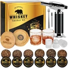 Whiskey Smoker Kit With Torch - 6 Natural Wood Chips Flavors, 2 Glasses, Ic.... Fixed Price $45.39.