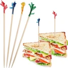 Fatloda Cocktail Picks, Colored Frill Fancy Wooden Toothpicks For 4 In - 500PCS. Fixed Price $9.43.